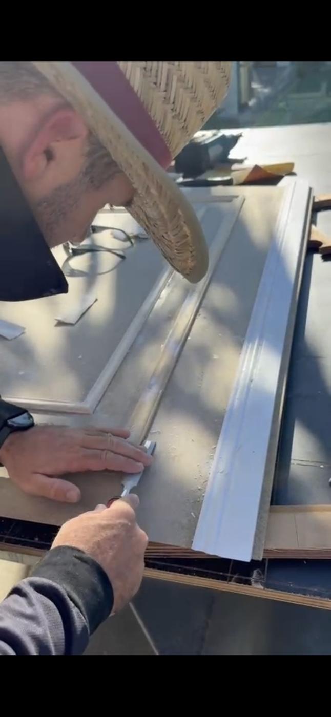 Champagne cart construction detail
