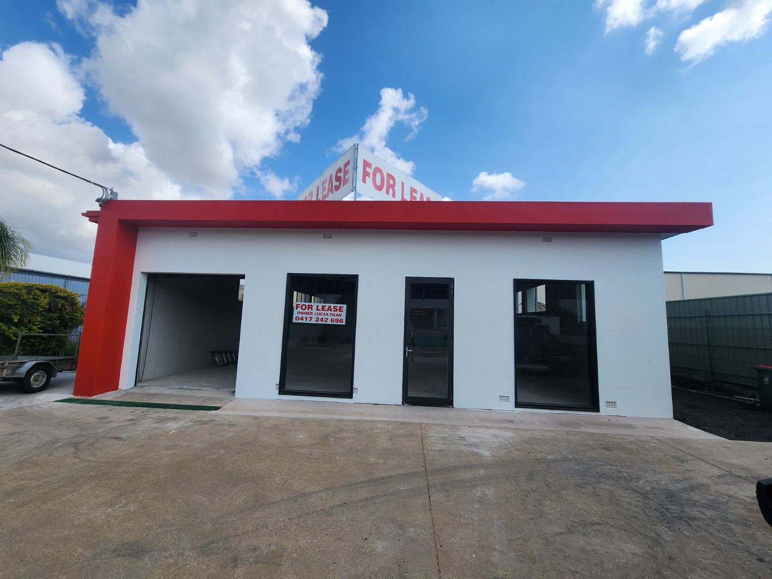 Completed commercial building renovation exterior