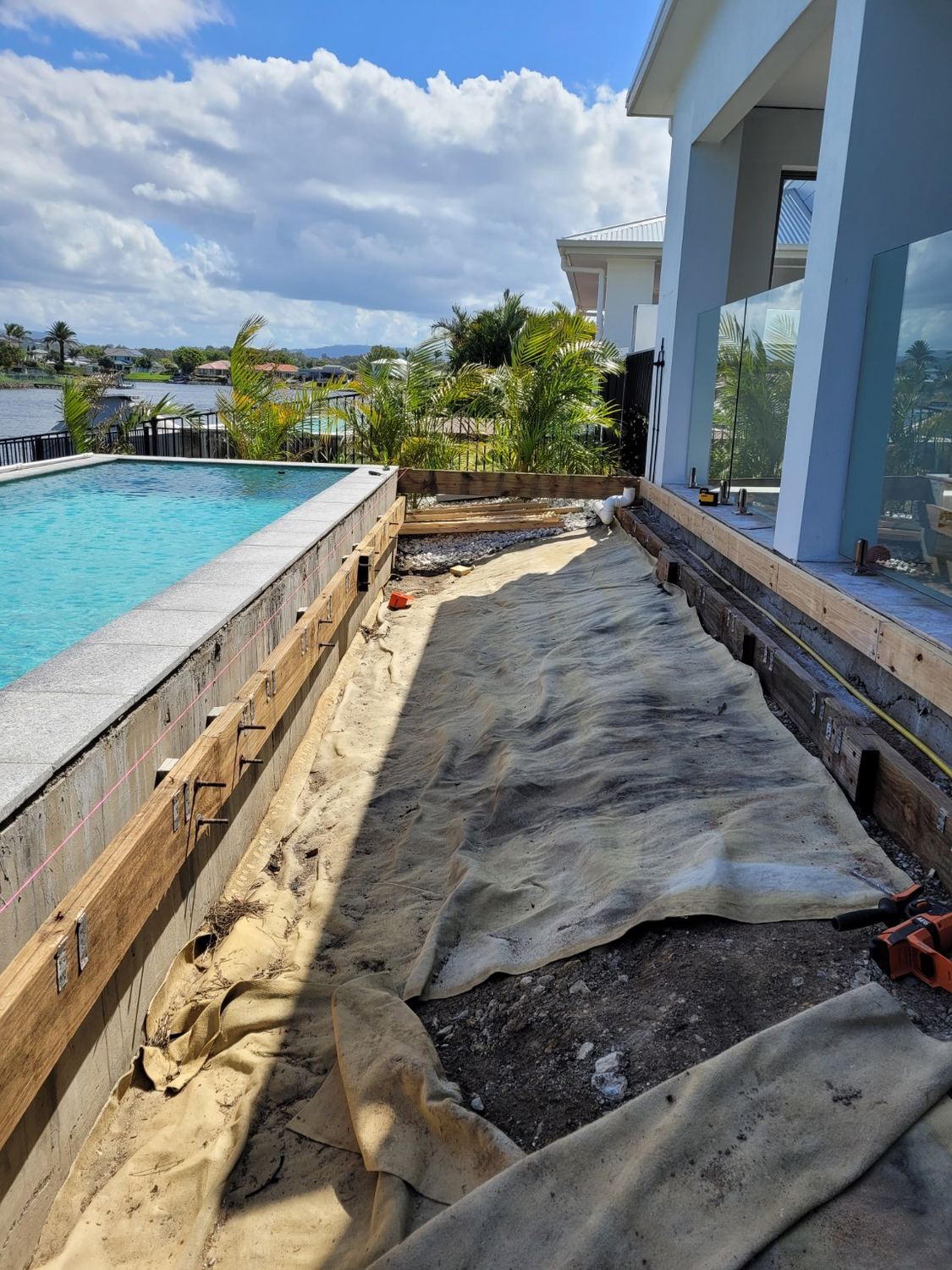 Deck construction progress